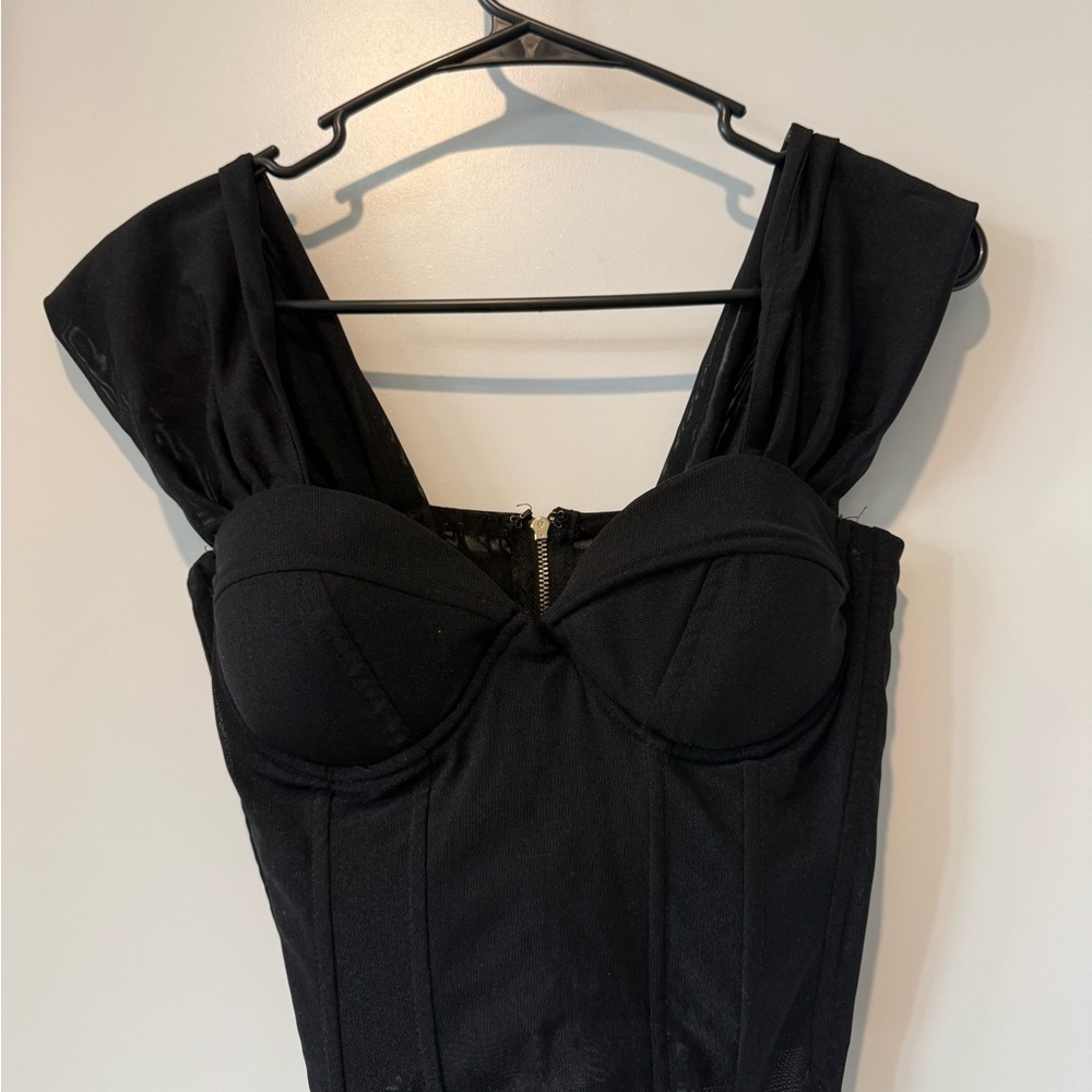 Fashion Nova Black Corset Top - Picture 2 of 5